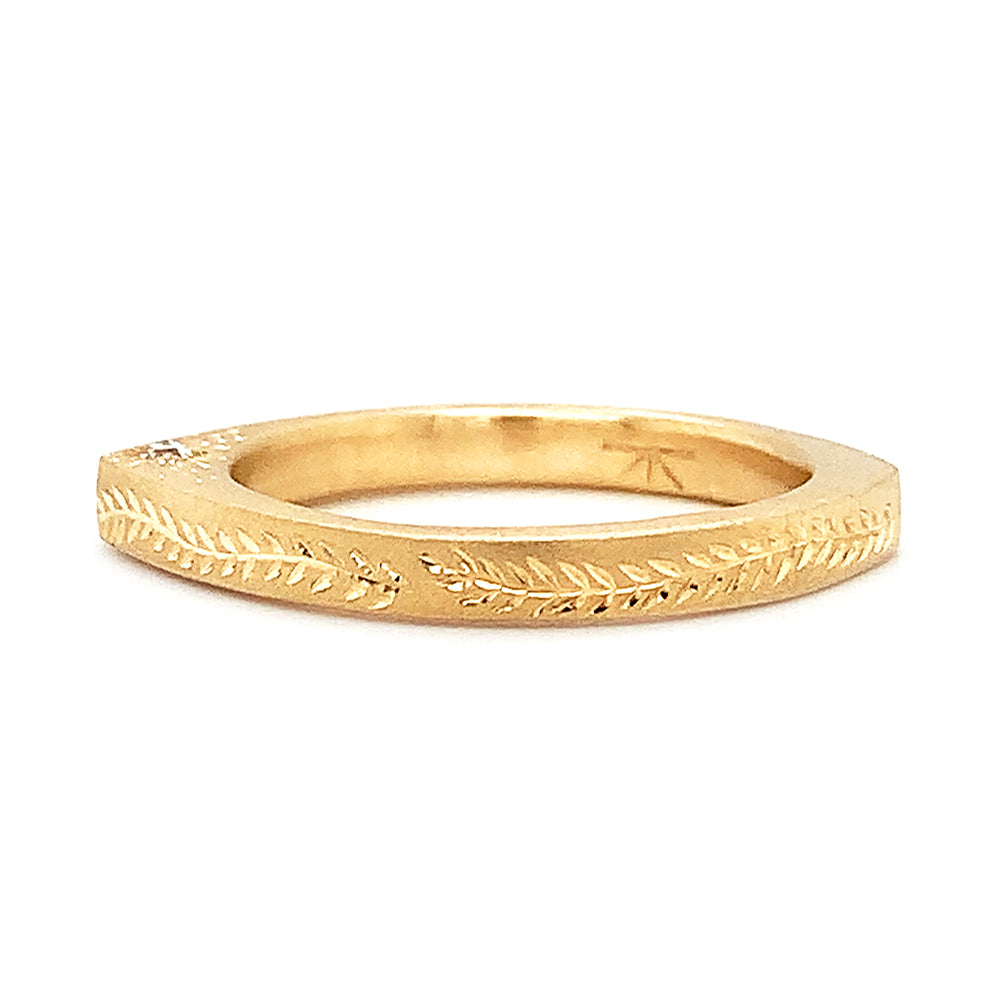Celestial Yellow Gold & Diamond Ring - "Celestial Slice"