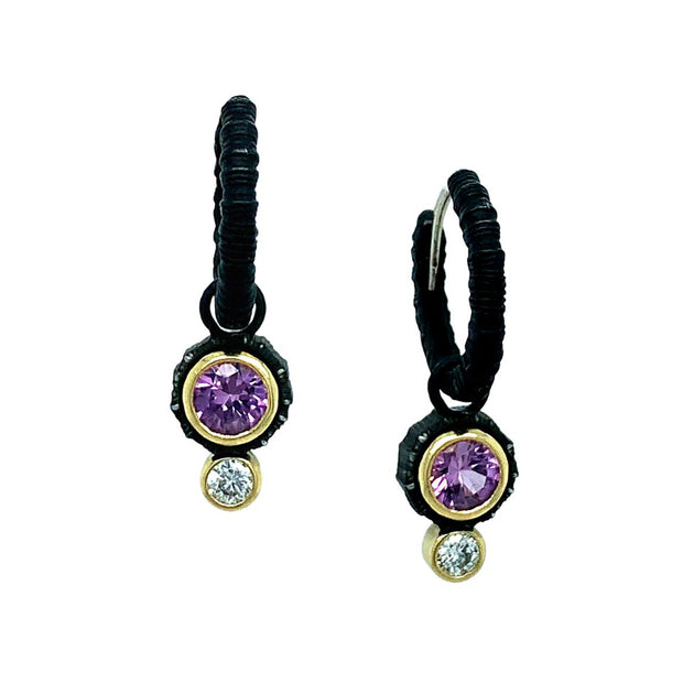 Montana Sapphire & Diamond Charm Earrings