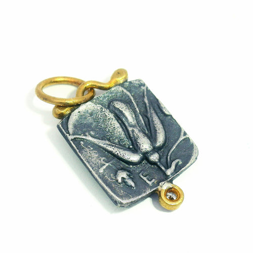 Diamond, Silver & Gold Pendant - "Apollo"