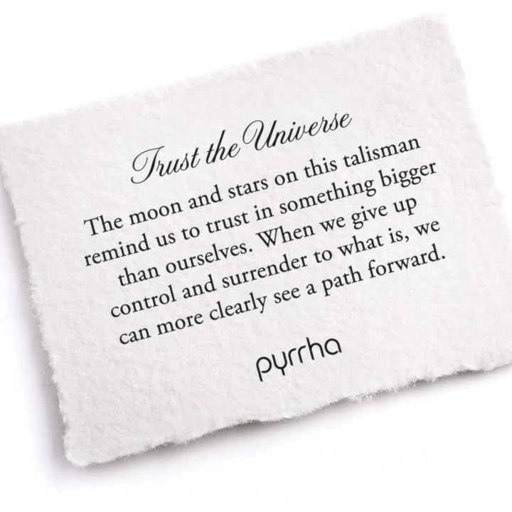 Sterling Silver and Yellow Gold Moon and Galaxy Talisman Necklace Note