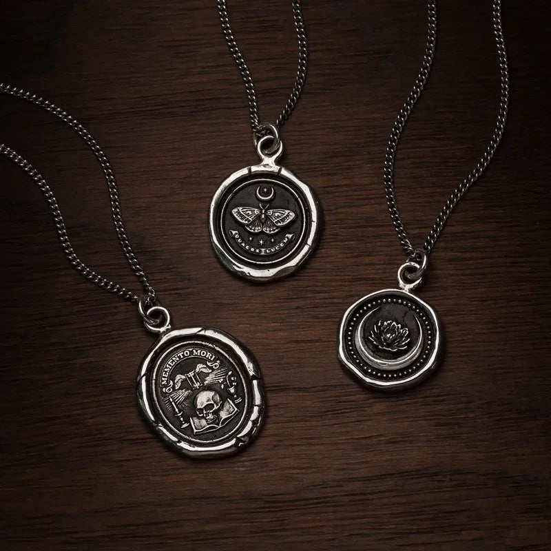 Sterling Silver Talisman Necklace - "Seek the Light"