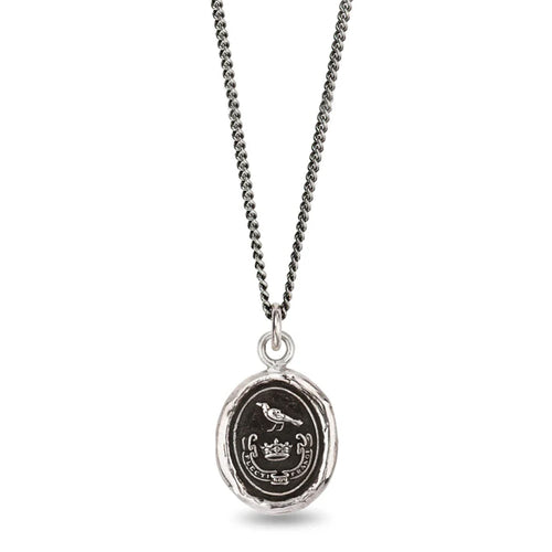 Crow & Crown Sterling Silver Necklace - "Unbreakable"