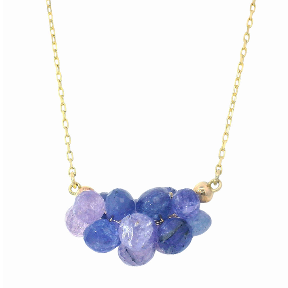 Tanzanite Briolette Cluster Necklace - "Medium Cloud"