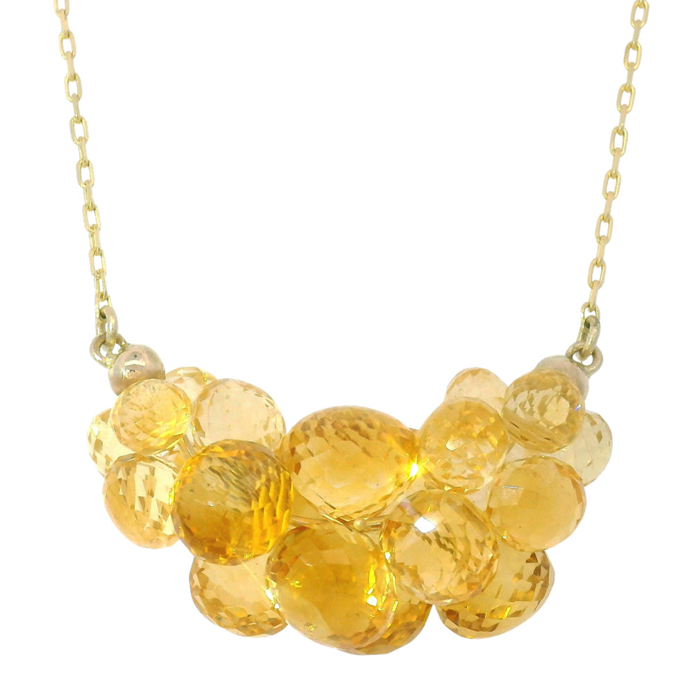Citrine Briolette Cluster Necklace - "Extra Large Cloud"