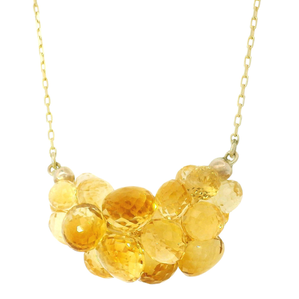Citrine Briolette Cluster Necklace - "Extra Large Cloud"