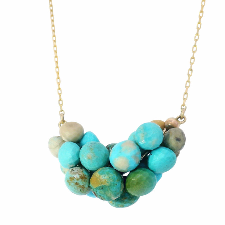 Turquoise Briolette Cluster Necklace - "Extra Large Cloud"