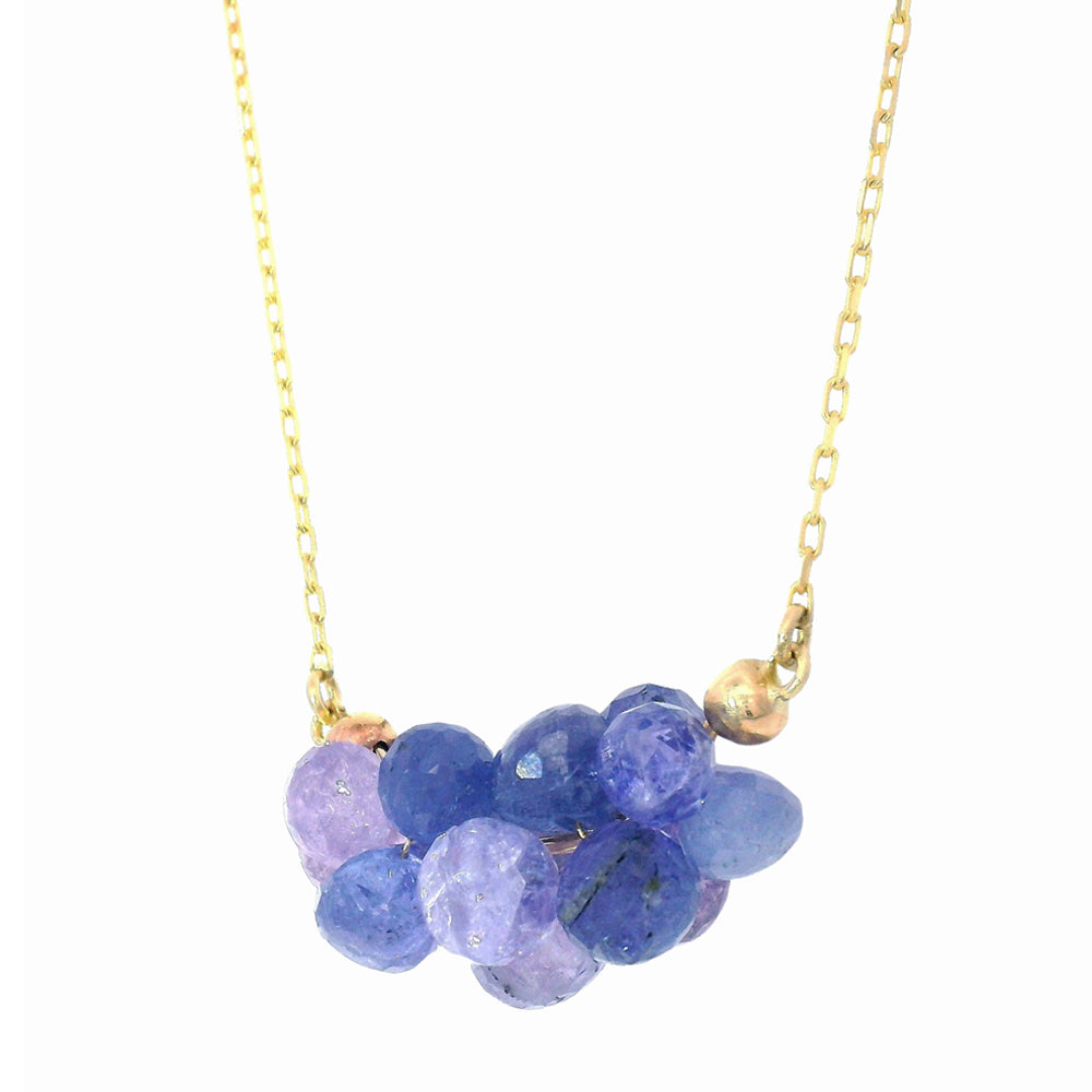 Tanzanite Briolette Cluster Necklace - "Medium Cloud"