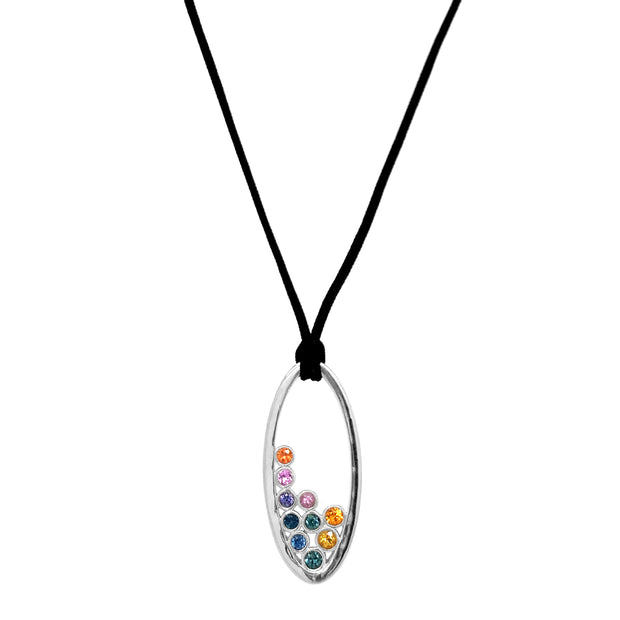 Rainbow Montana Sapphire Bubble Necklace - "In Sunlight After Rain"