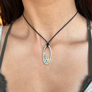 Rainbow Montana Sapphire Bubble Necklace - "Kaleidoscope"