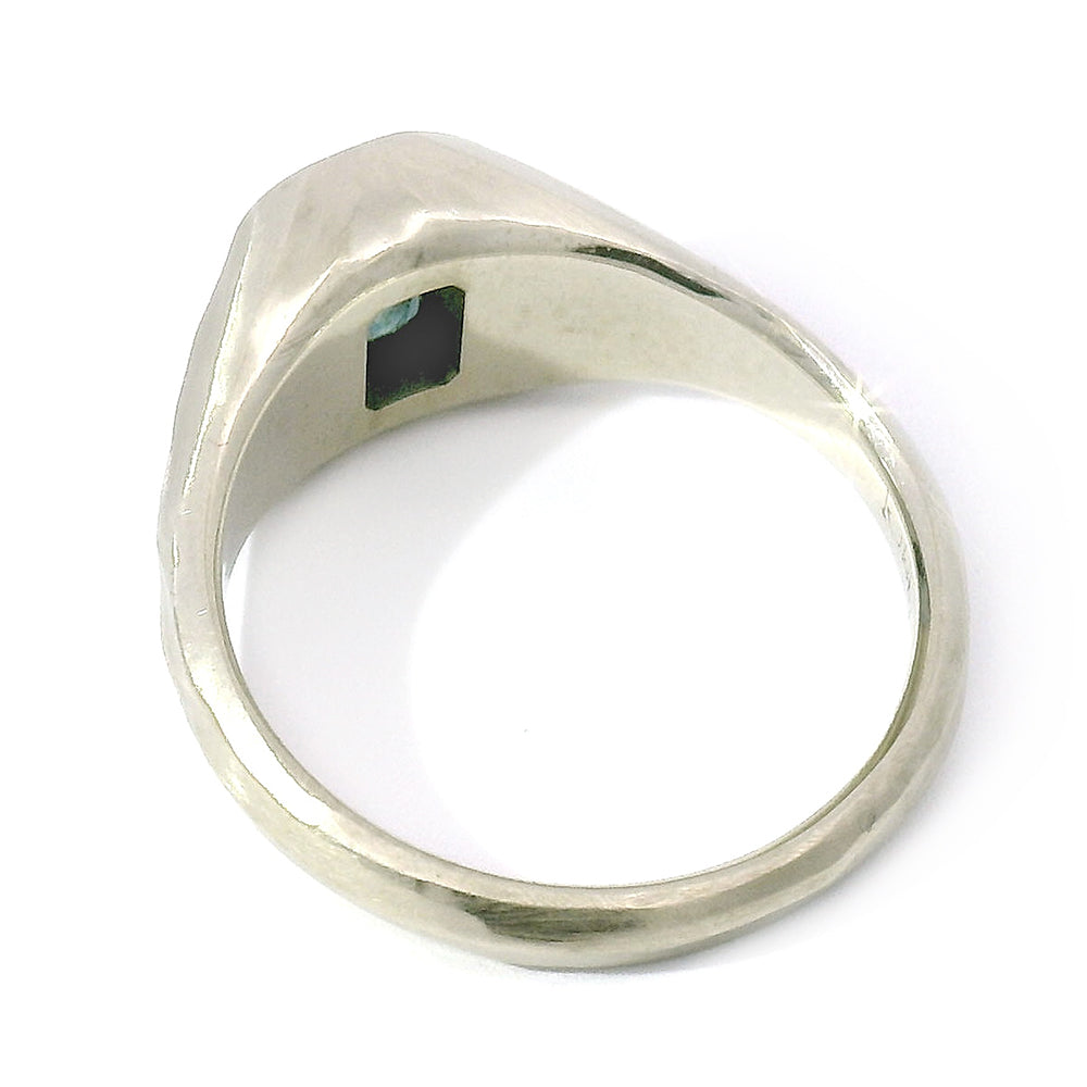 Emerald-Cut Montana Sapphire Signet Ring -"Roam Free"