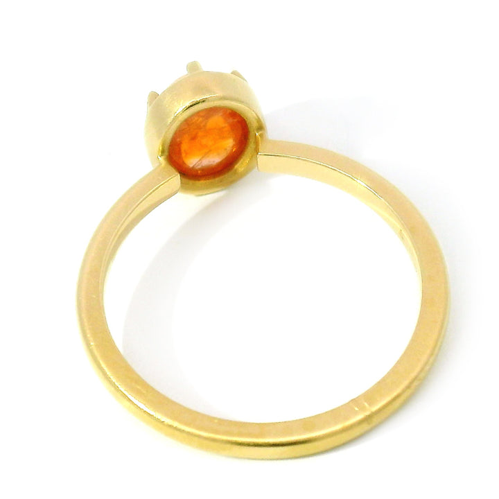 Cabochon Montana Sapphire Solitaire Ring - "Color Crush"