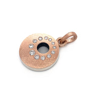 Rene Escobar 18K Rose Gold Diamond Circle Pendant