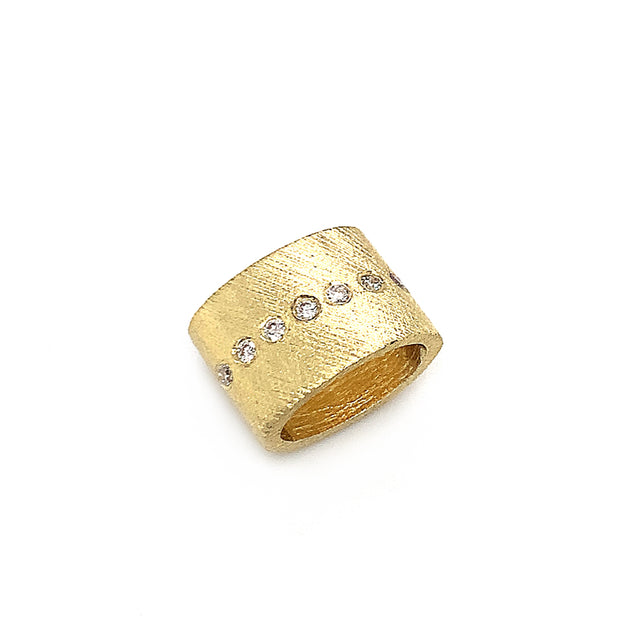 Rene Escobar 18K Yellow Gold Oval Diamond Pendant