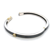 Sterling Silver & Diamond Bangle Bracelet - "Junia"