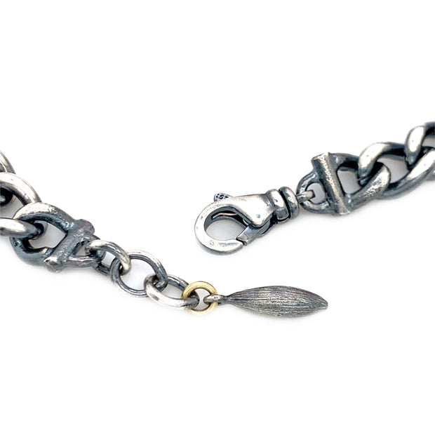 Black Rose Cut Diamond Link Bracelet - "Back in Black"