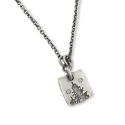 Sterling Silver Tree Necklace with Diamonds - "Countryside"