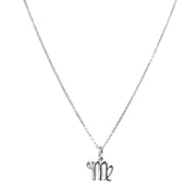 Sterling Silver & Diamond Zodiac Necklace - "Virgo"