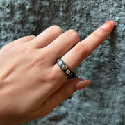 Diamond and Cobalt Chrome Ring - "Bold Pebble"