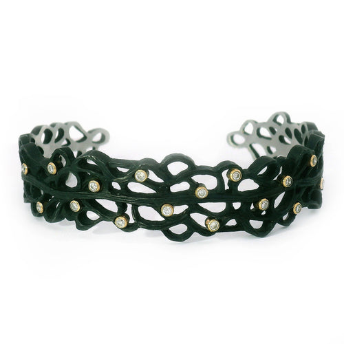 Cobalt Chrome & Diamond Bracelet - "Shadow"