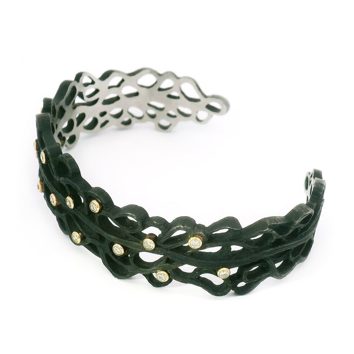 Cobalt Chrome & Diamond Bracelet - "Shadow"