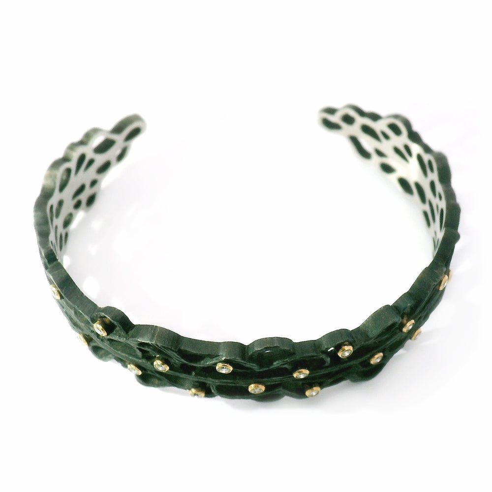 Cobalt Chrome & Diamond Bracelet - "Shadow"