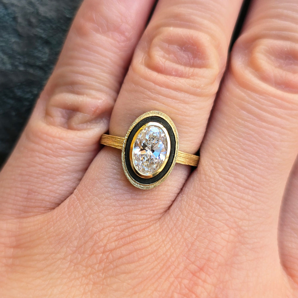 Oval Lab Grown Diamond Engagement Ring - "Paramount Solitaire"