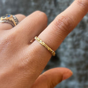 Diamond & Yellow Gold Ring - "Arches"