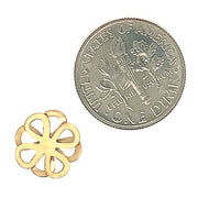 Gold Stud Earrings - "Contemporary Blossom"