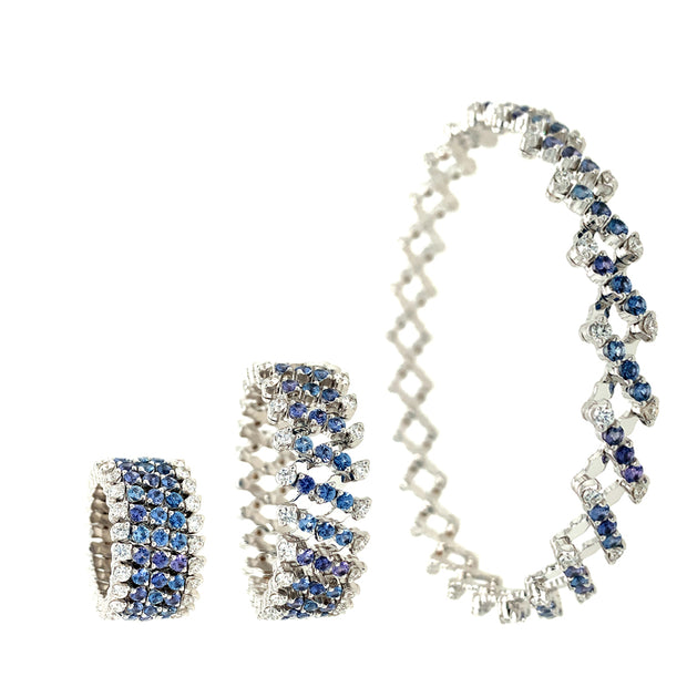 Exclusive Yogo Sapphire & Diamond Brevetto Expandable Ring-to-Bracelet