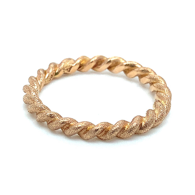 Rose Gold Twisted Rope Band - "Bonded"