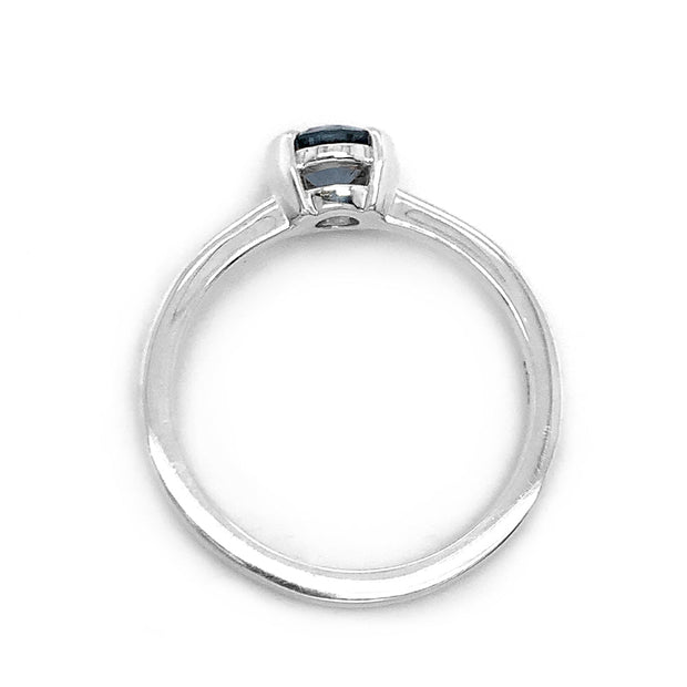 Montana Sapphire & Sterling Silver Ring - "The Color of Rain"