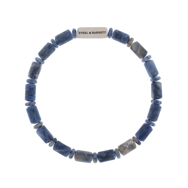 "Colourful Cal" Bracelet with Matte Sodalite Beads by Steel & Barnett