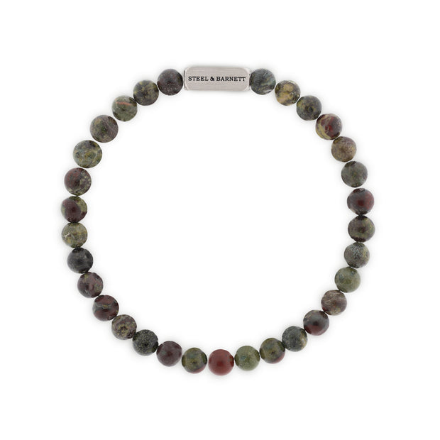 "Natural Ned" Bracelet with Kambaba Jasper Beads by Steel & Barnett