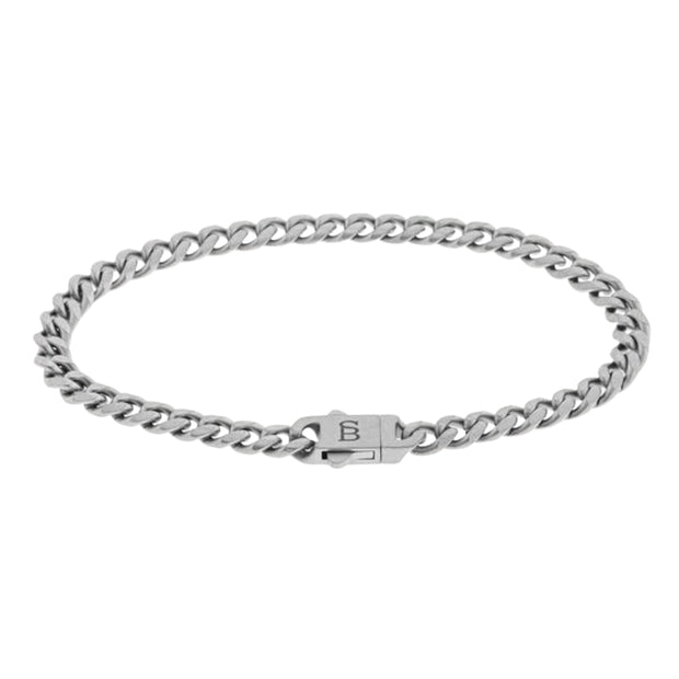 "Svelte Stephen" Matte Curb Link Bracelet by Steel & Barnett