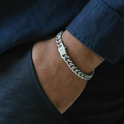 "Valence Vic" Matte Wide Curb Link Bracelet by Steel & Barnett