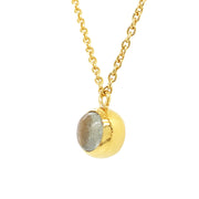 Gold Vermeil Labradorite Necklace - "Golden Mist "