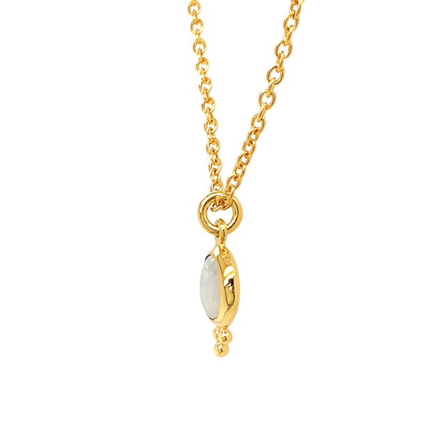 Gold Vermeil & Moonstone Accented Necklace