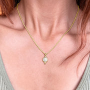 Gold Vermeil & Moonstone Accented Necklace