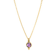 Gold Vermeil & Amethyst Accented Necklace - "Heather"