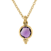 Gold Vermeil & Amethyst Accented Necklace - "Heather"