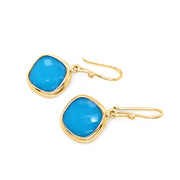 Gold Vermeil & Turquoise Doublet Earrings