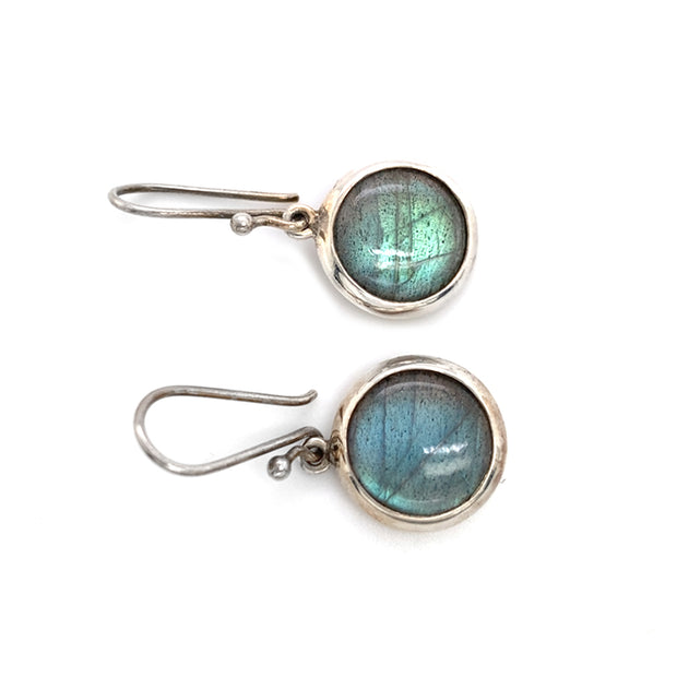 Sterling Silver Labradorite Earrings - "Twilight Drift"