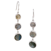 Labradorite Drop Earrings- "Three's Company"