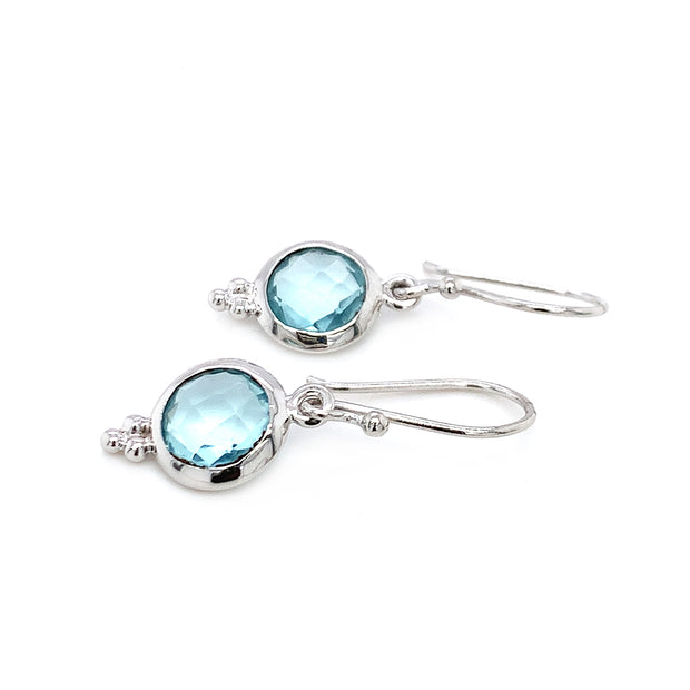 Sterling Silver & Blue Topaz Earrings