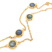 Gold Vermeil & Labradorite Station Necklace