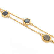 Gold Vermeil & Labradorite Station Necklace