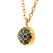 Labradorite & Gold Vermeil Necklace - "Sea Bubbles"