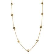 Gold Vermeil & Labradorite Station Necklace