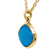 Gold Vermeil & Turquoise Necklace - "Candice"