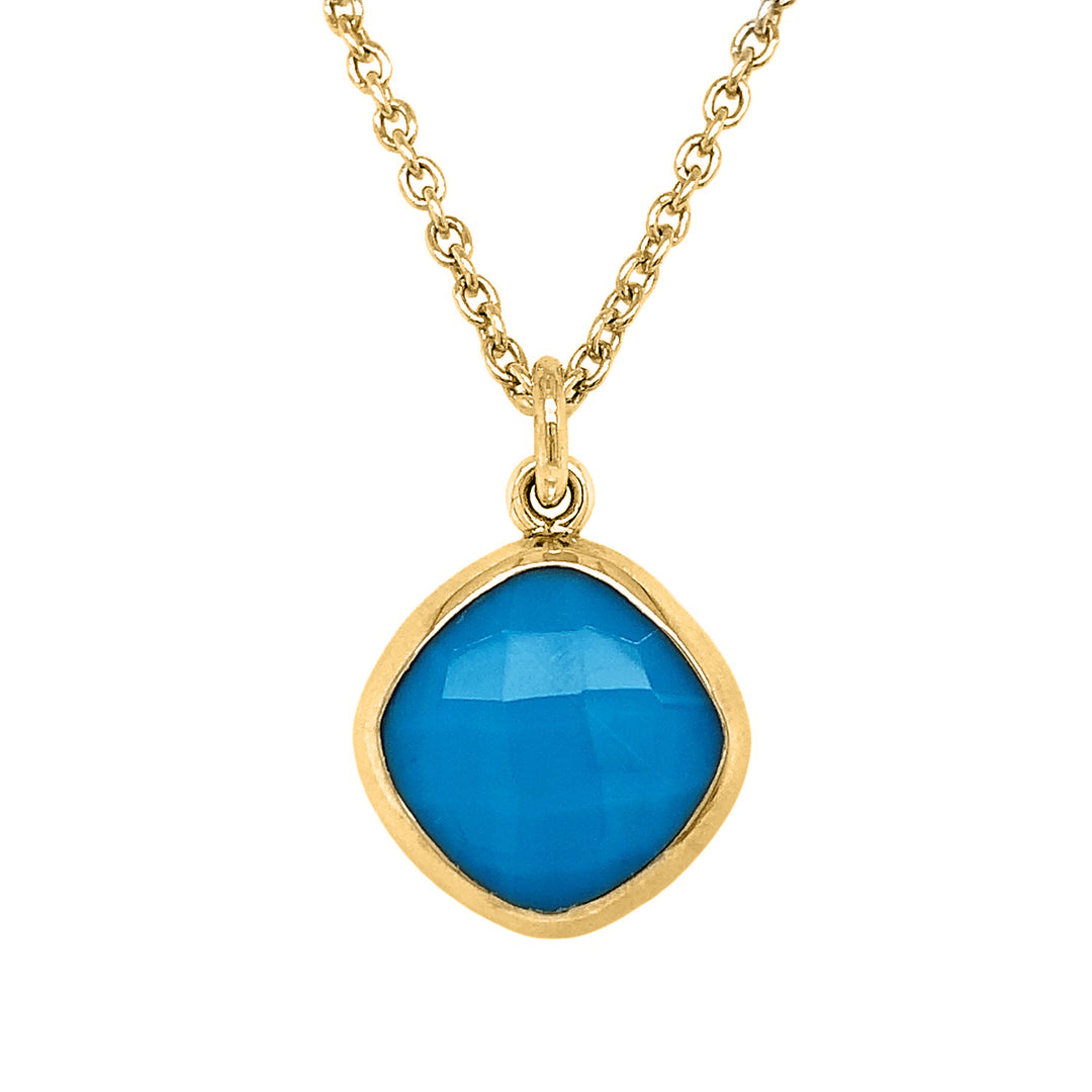 Gold Vermeil & Turquoise Necklace - "Candice"